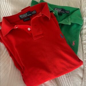 Ralph Lauren Polo Shirts in Red and Green